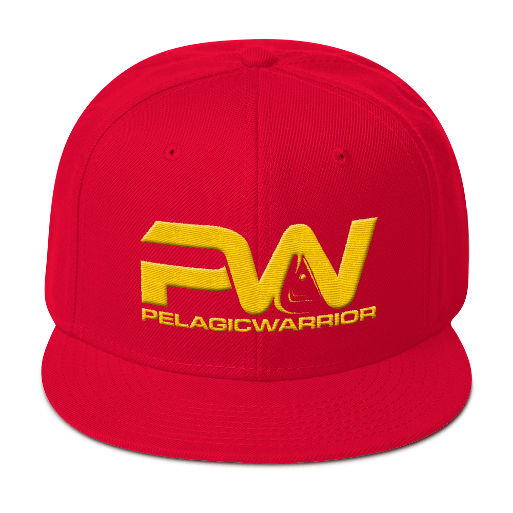 Wool Blend Snapback Cap - Red / Yellow - PelagicWarrior